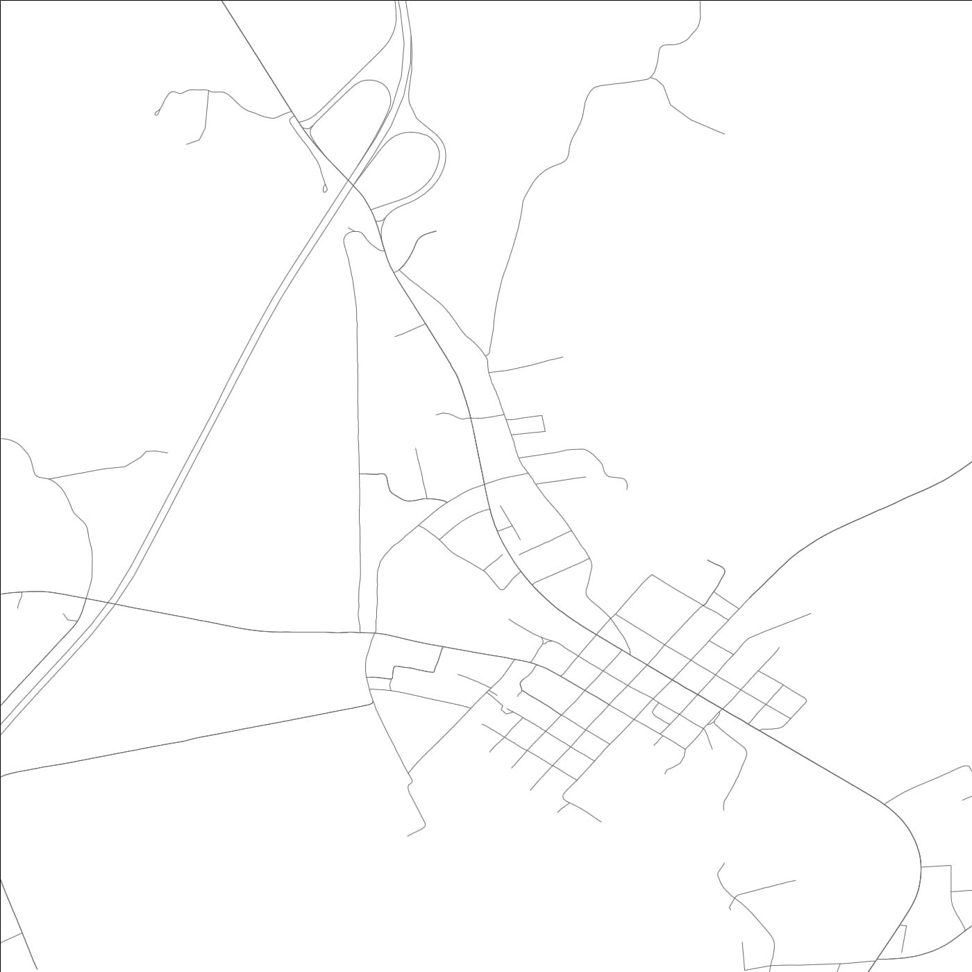 ROAD MAP OF MUNFORDVILLE, KENTUCKY BY MAPBAKES