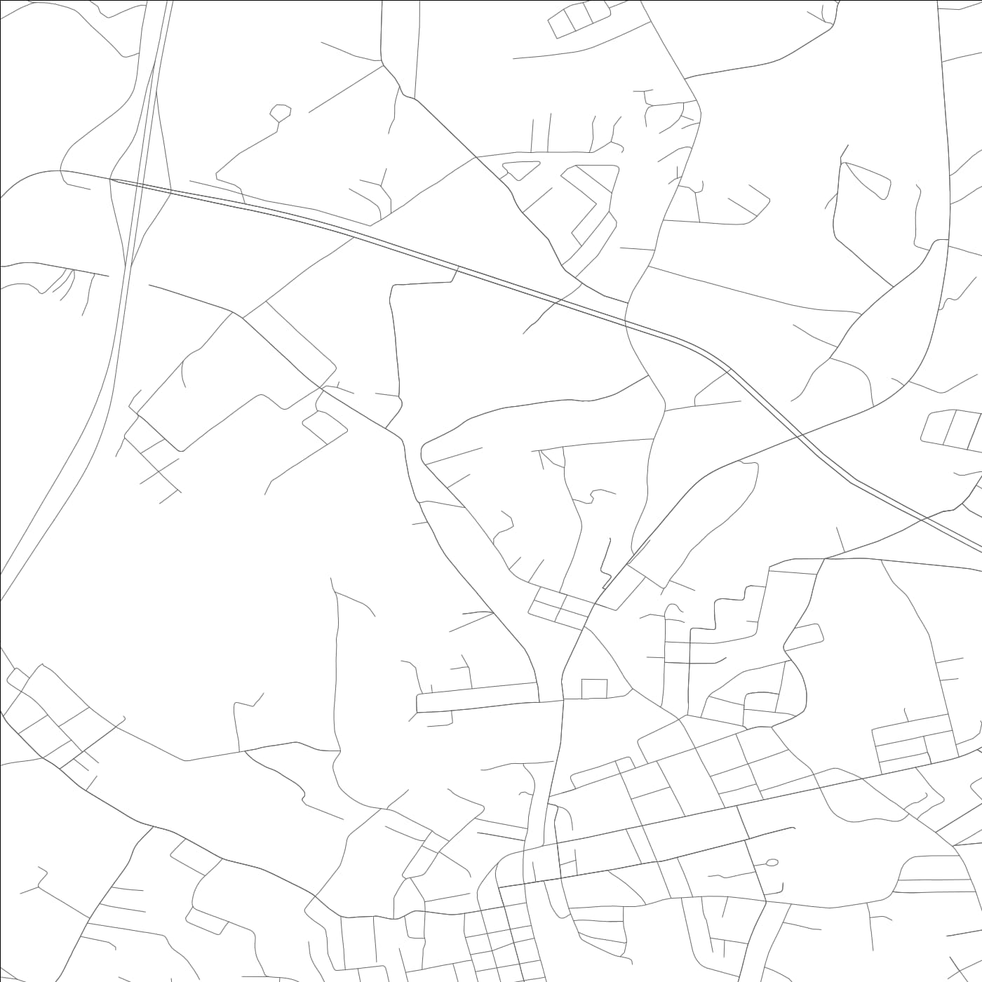 ROAD MAP OF NORTH CORBIN, KENTUCKY BY MAPBAKES