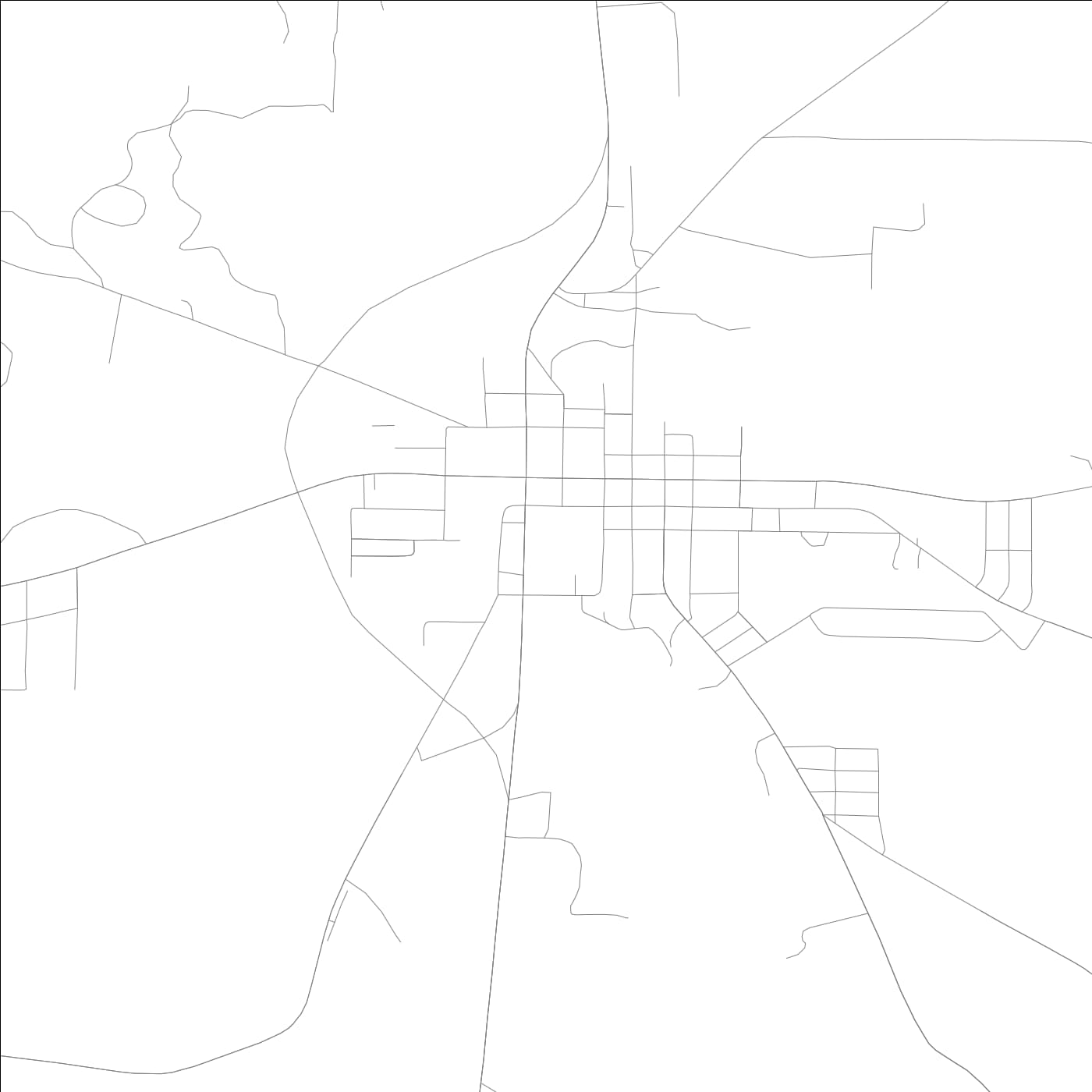 ROAD MAP OF LUMPKIN, GEORGIA BY MAPBAKES