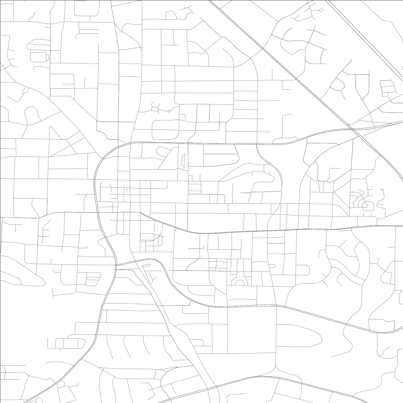 ROAD MAP OF MARIETTA, GEORGIA BY MAPBAKES