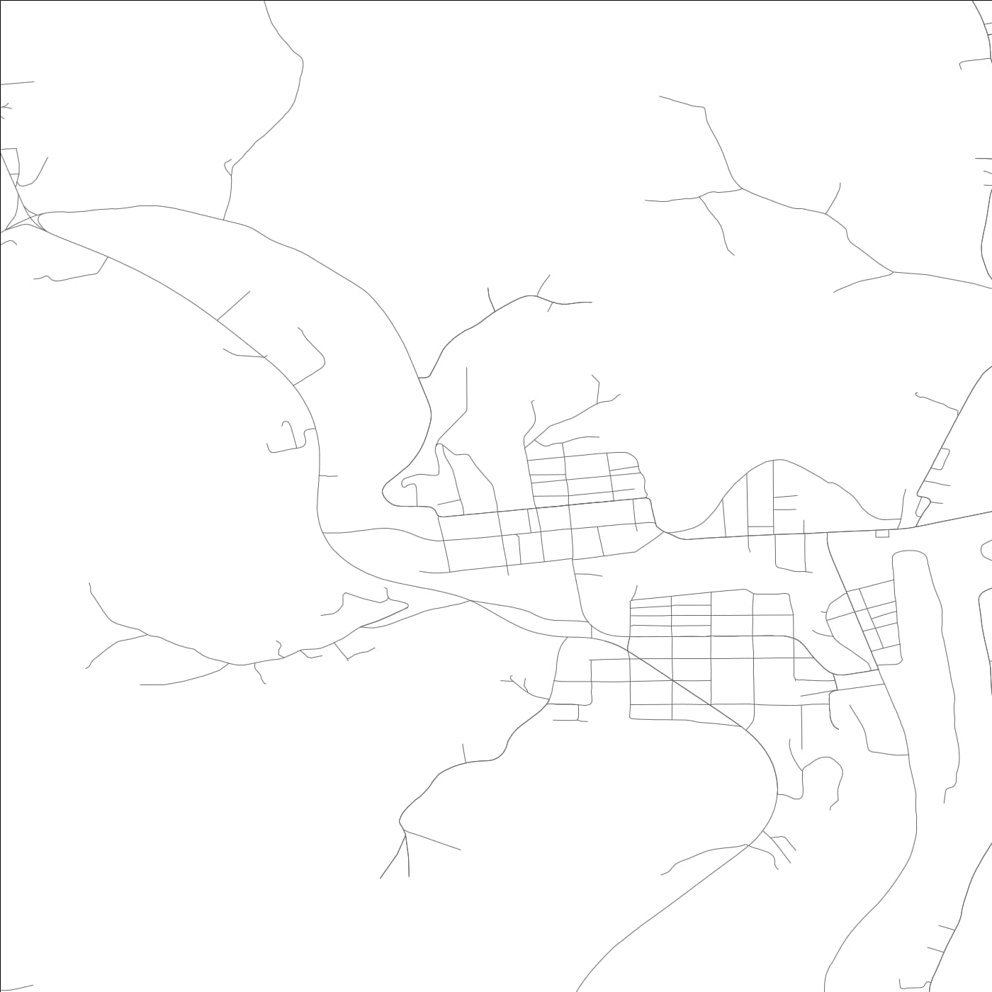 ROAD MAP OF PAINTSVILLE, KENTUCKY BY MAPBAKES