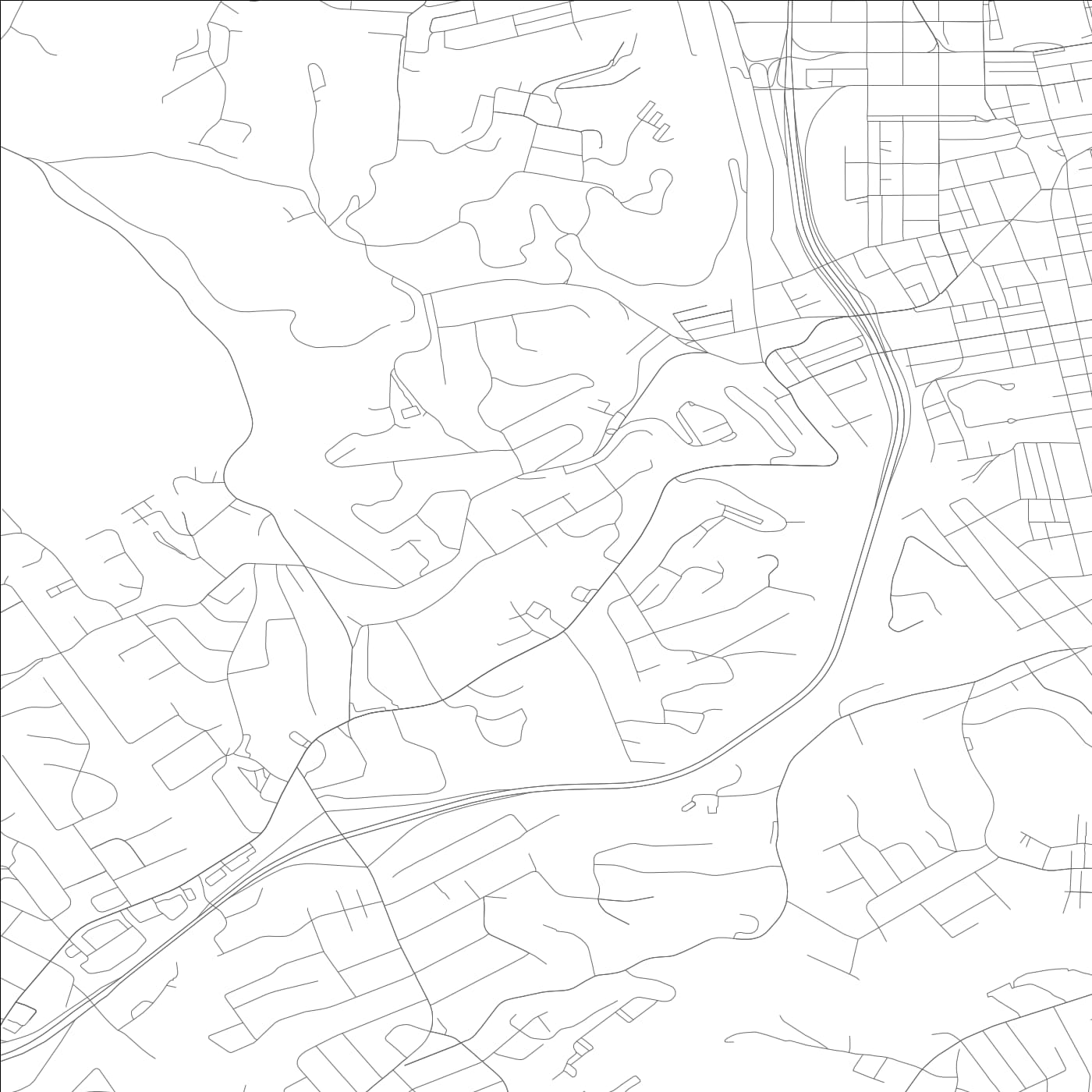 ROAD MAP OF PARK HILLS, KENTUCKY BY MAPBAKES