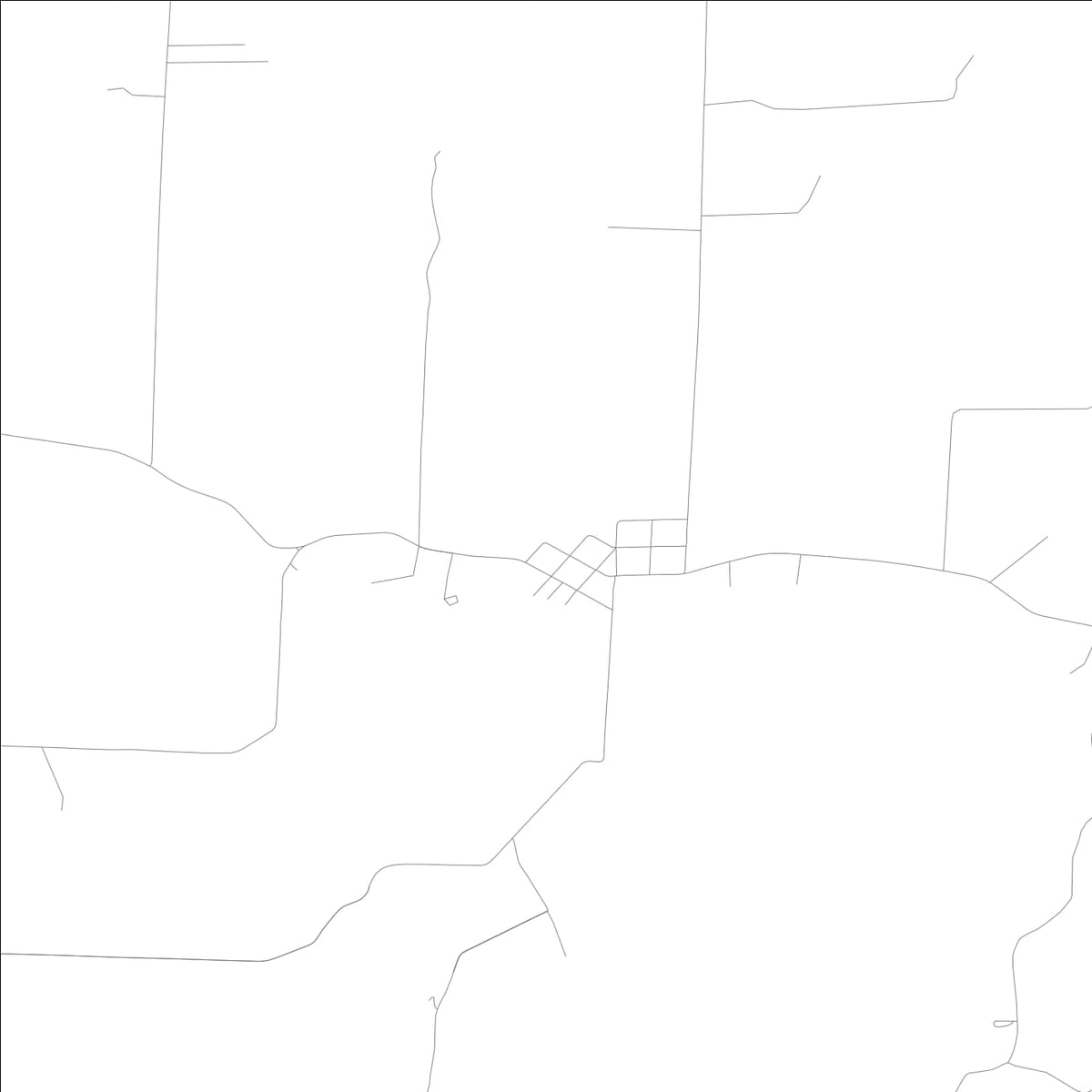 ROAD MAP OF MILLHOUSEN, INDIANA BY MAPBAKES