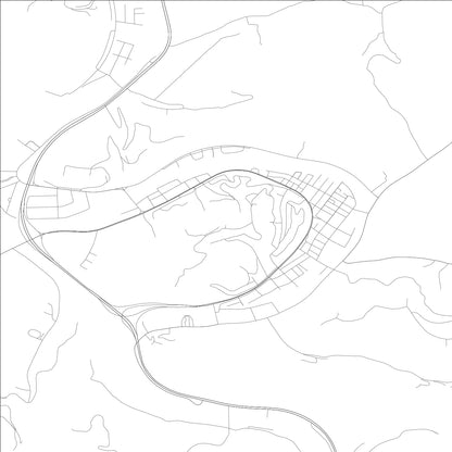 ROAD MAP OF PIKEVILLE, KENTUCKY BY MAPBAKES