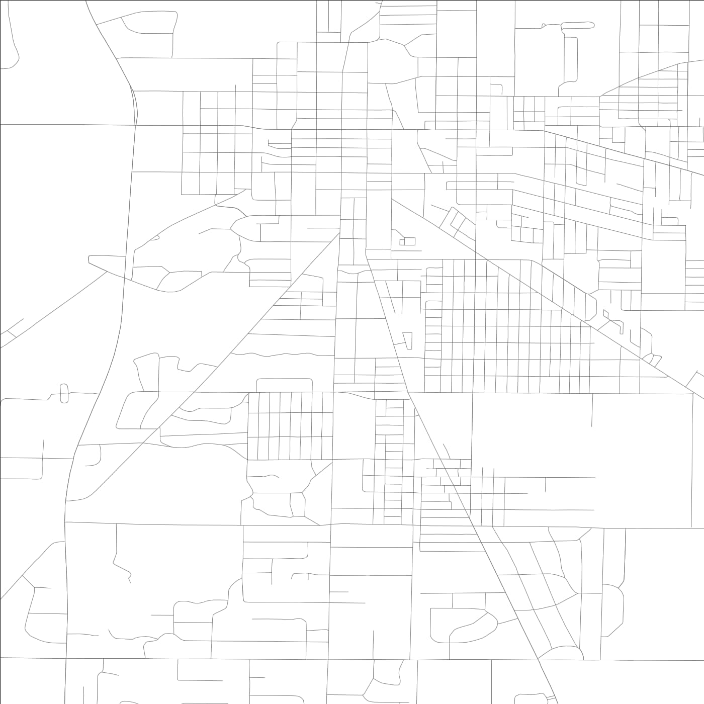 ROAD MAP OF NEW CASTLE, INDIANA BY MAPBAKES