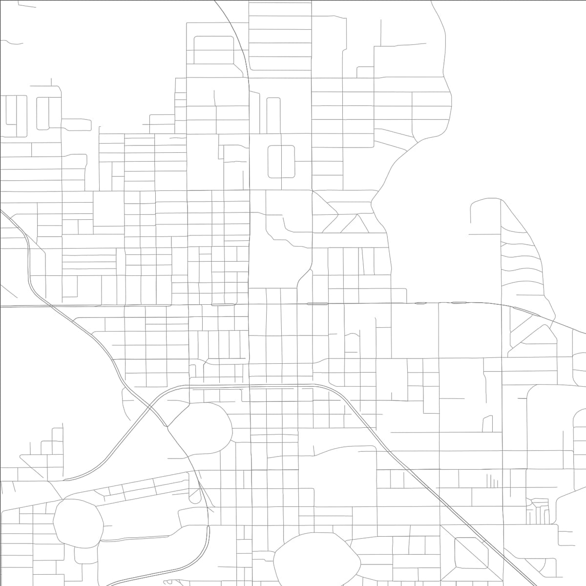 ROAD MAP OF LAKELAND, FLORIDA BY MAPBAKES