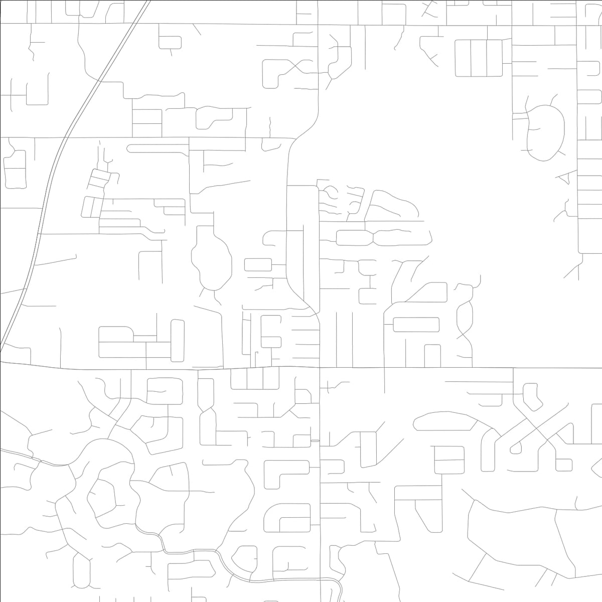 ROAD MAP OF LAKELAND HIGHLANDS, FLORIDA BY MAPBAKES