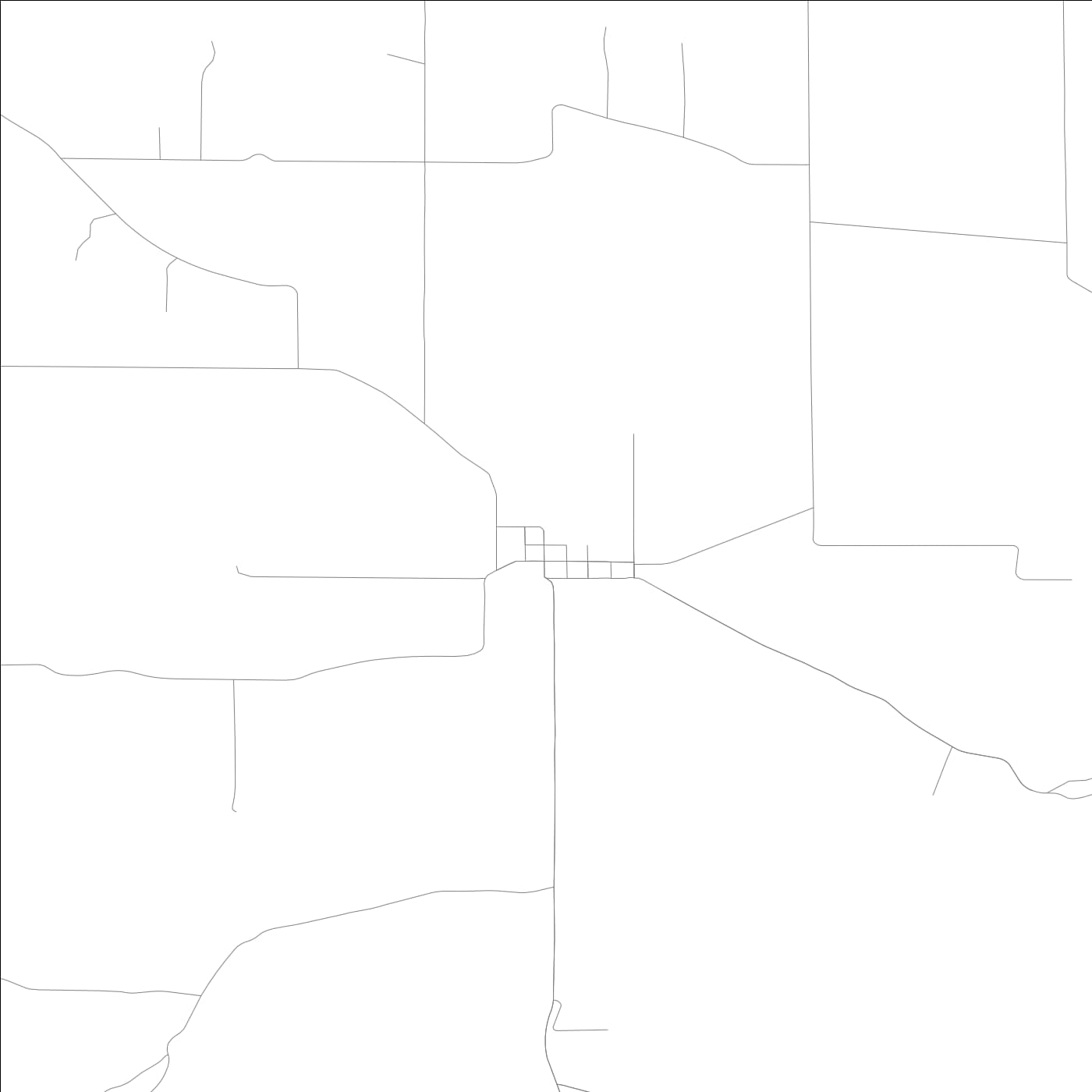 ROAD MAP OF NEW MIDDLETOWN, INDIANA BY MAPBAKES