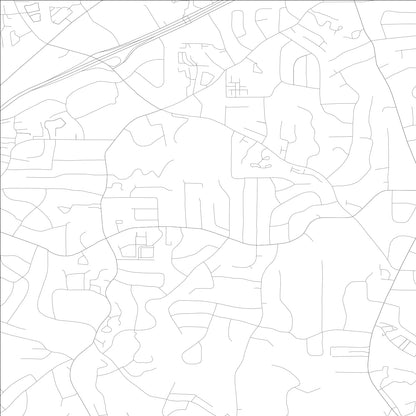 ROAD MAP OF NORTH DRUID HILLS, GEORGIA BY MAPBAKES