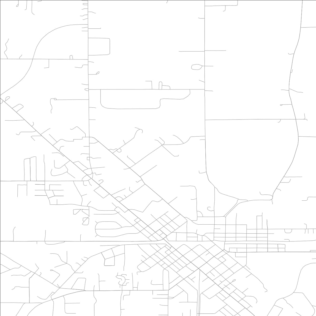 ROAD MAP OF NORTH VERNON, INDIANA BY MAPBAKES