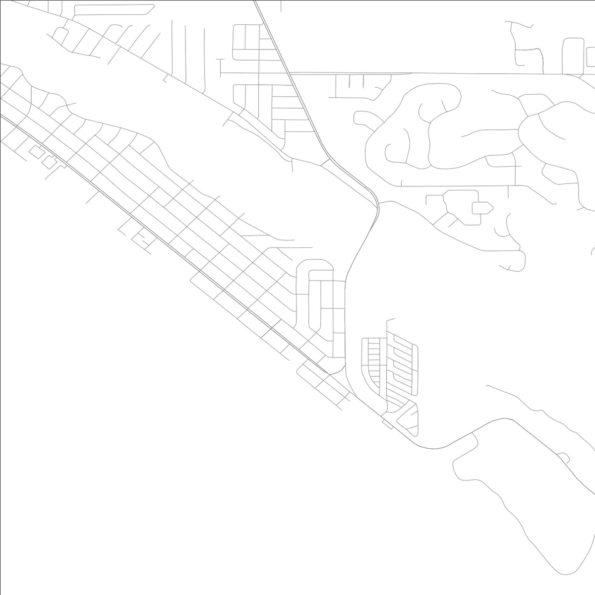 ROAD MAP OF LOWER GRAND LAGOON, FLORIDA BY MAPBAKES