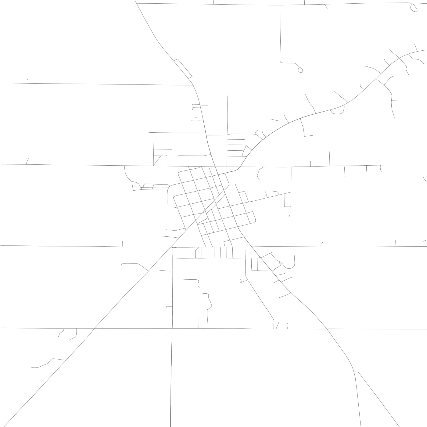 ROAD MAP OF OSGOOD, INDIANA BY MAPBAKES