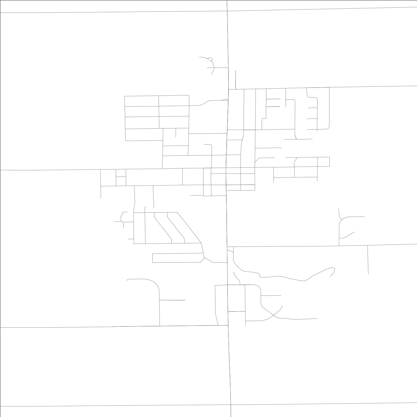 ROAD MAP OF OSSIAN, INDIANA BY MAPBAKES