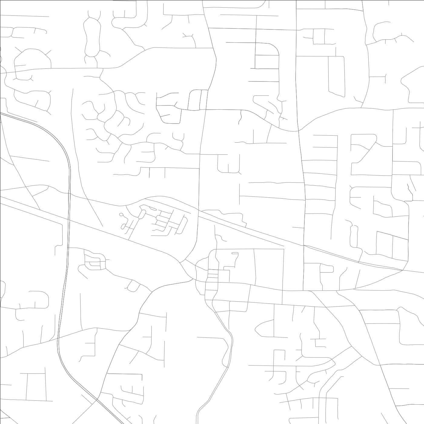 ROAD MAP OF POWDER SPRINGS, GEORGIA BY MAPBAKES