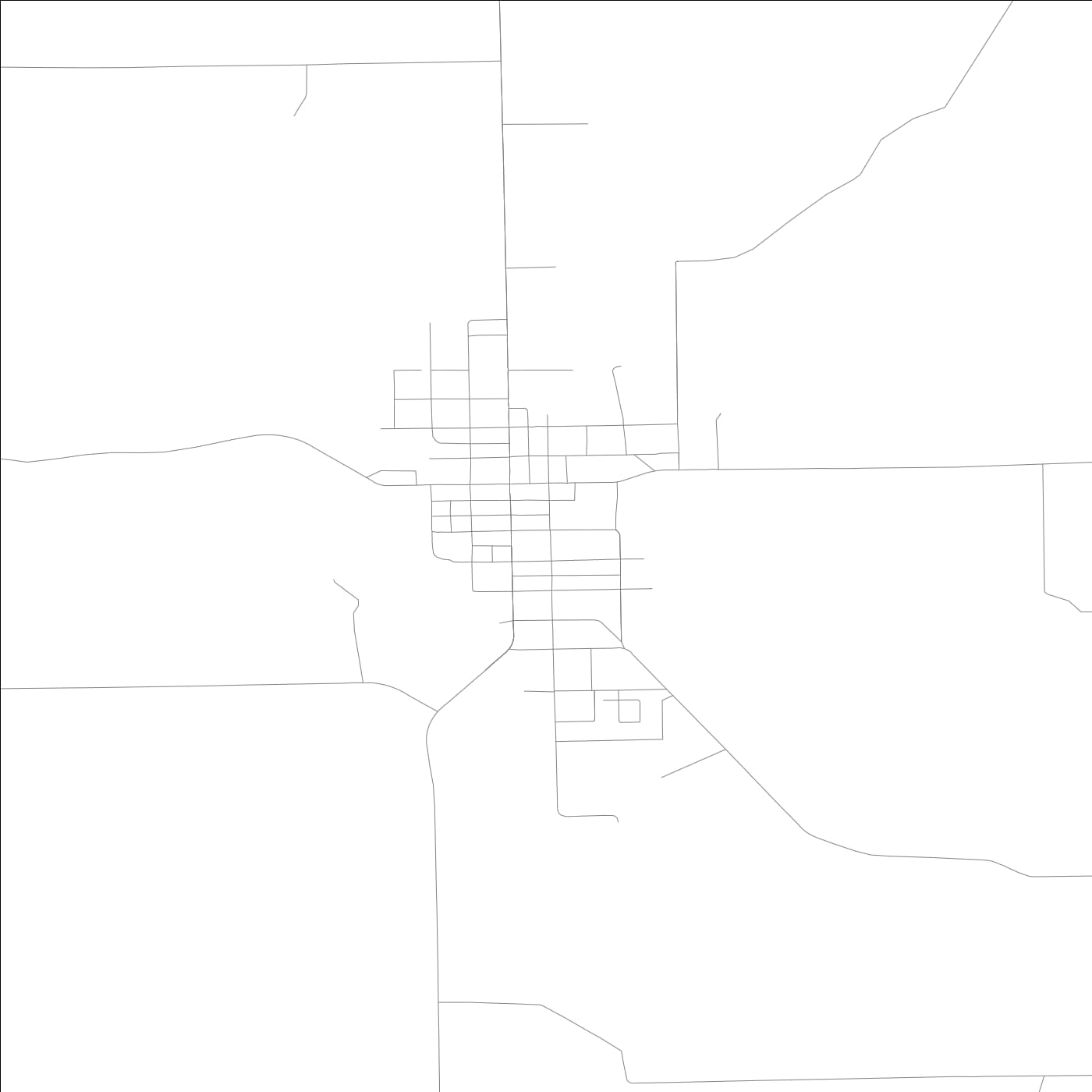 ROAD MAP OF PENNVILLE, INDIANA BY MAPBAKES