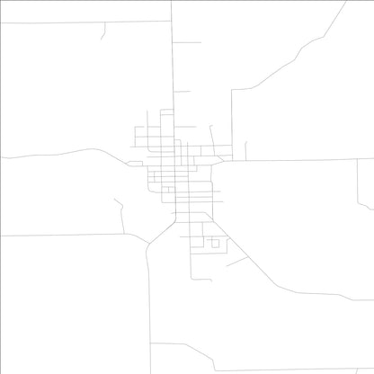 ROAD MAP OF PENNVILLE, INDIANA BY MAPBAKES