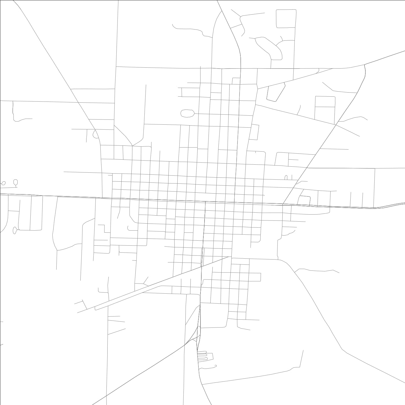 ROAD MAP OF QUITMAN, GEORGIA BY MAPBAKES