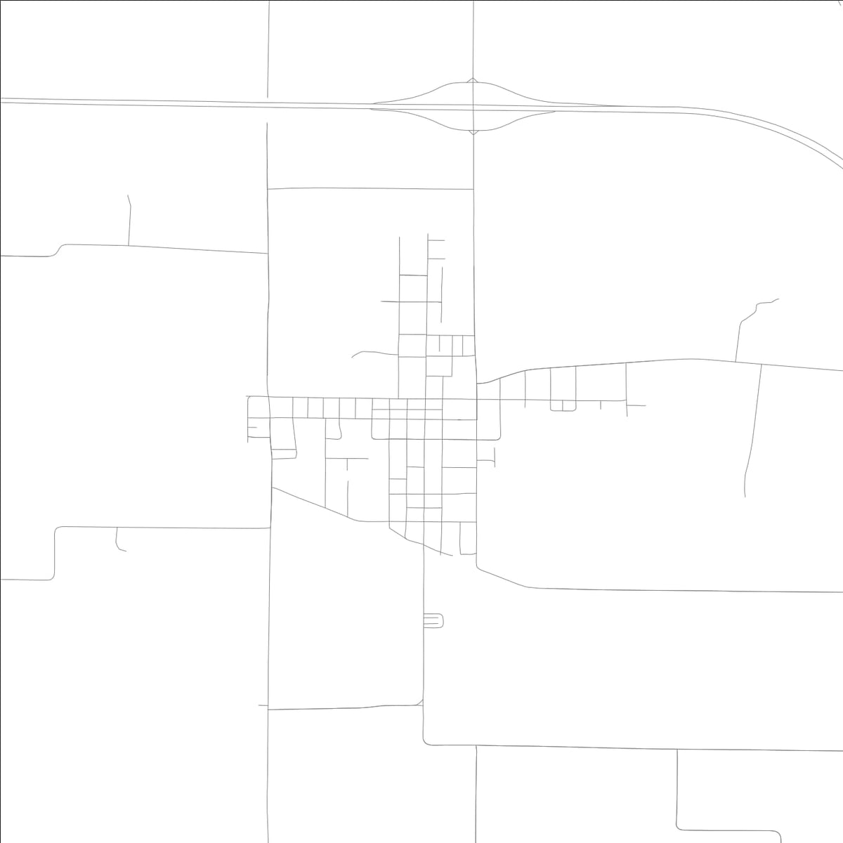 ROAD MAP OF POSEYVILLE, INDIANA BY MAPBAKES