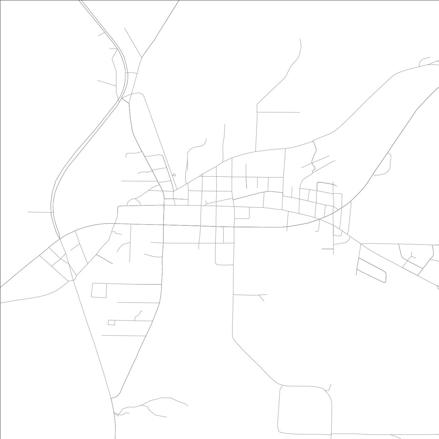 ROAD MAP OF RICHLAND, GEORGIA BY MAPBAKES