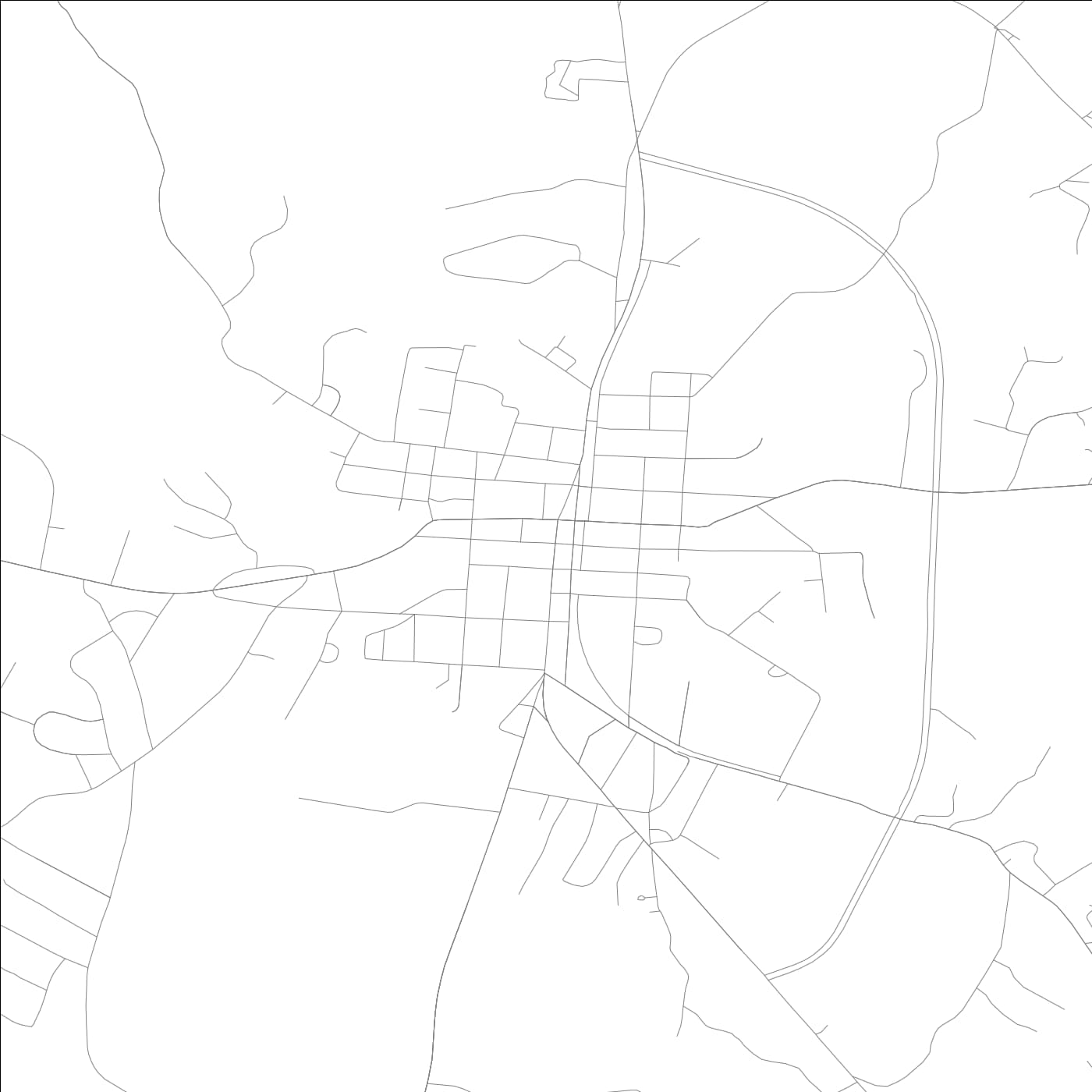 ROAD MAP OF ROYSTON, GEORGIA BY MAPBAKES