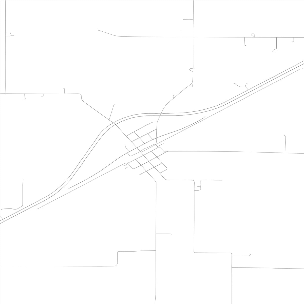 ROAD MAP OF ROCKFIELD, INDIANA BY MAPBAKES