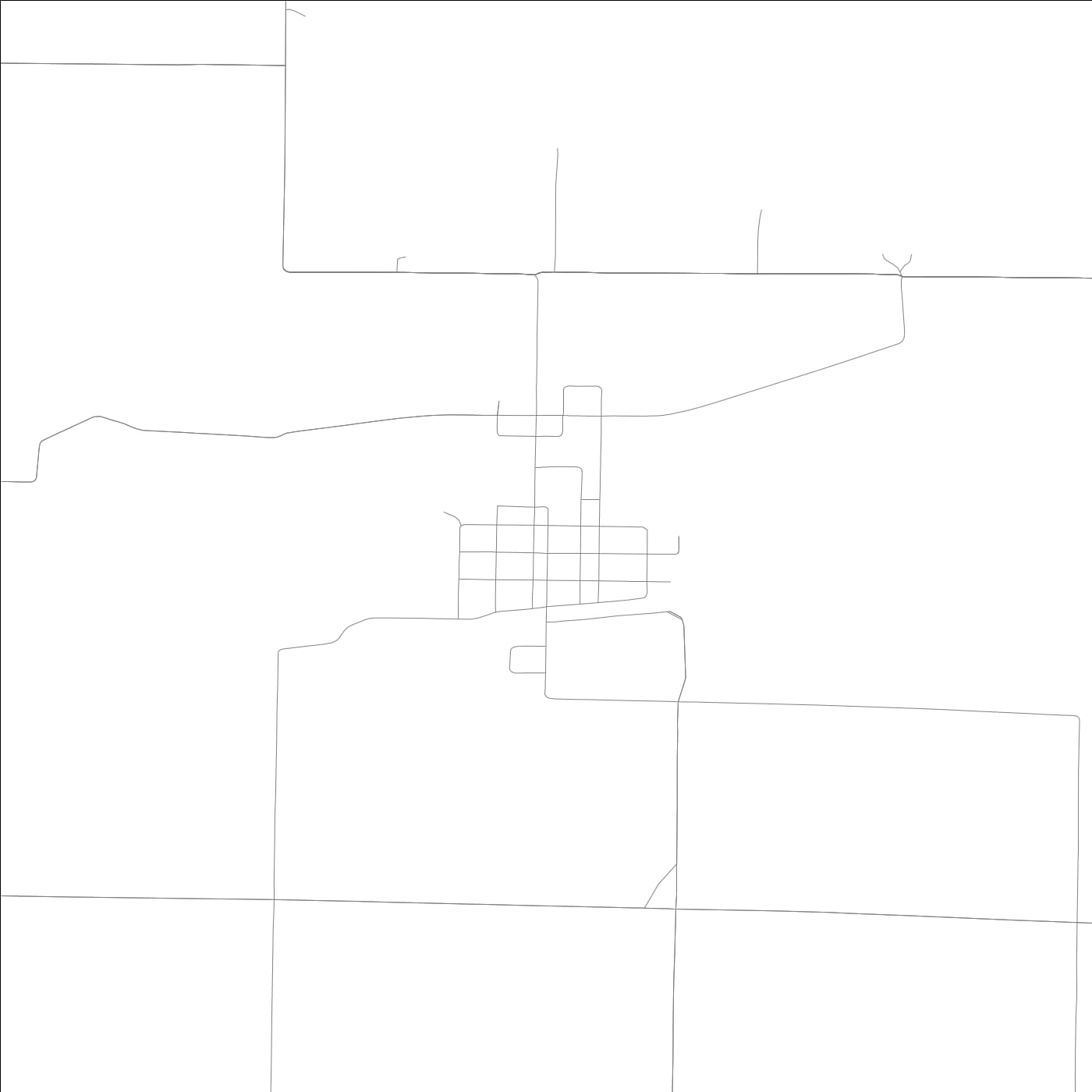 ROAD MAP OF RUSSELLVILLE, INDIANA BY MAPBAKES