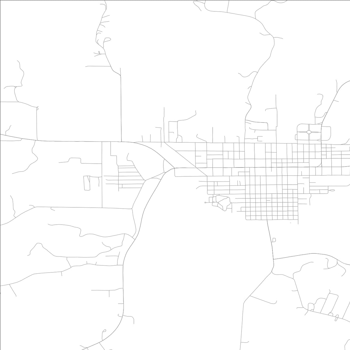 ROAD MAP OF SPENCER, INDIANA BY MAPBAKES