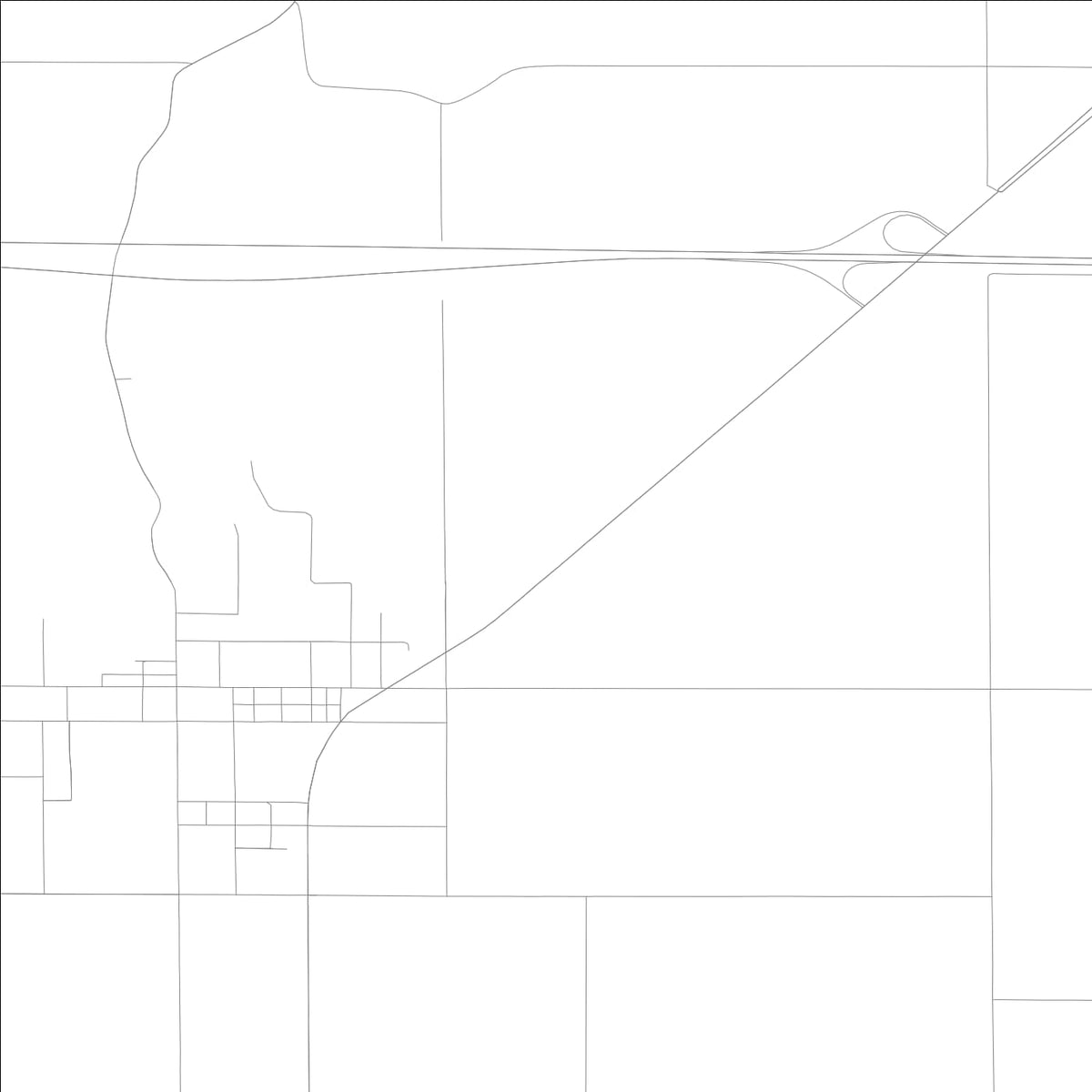 ROAD MAP OF SPICELAND, INDIANA BY MAPBAKES