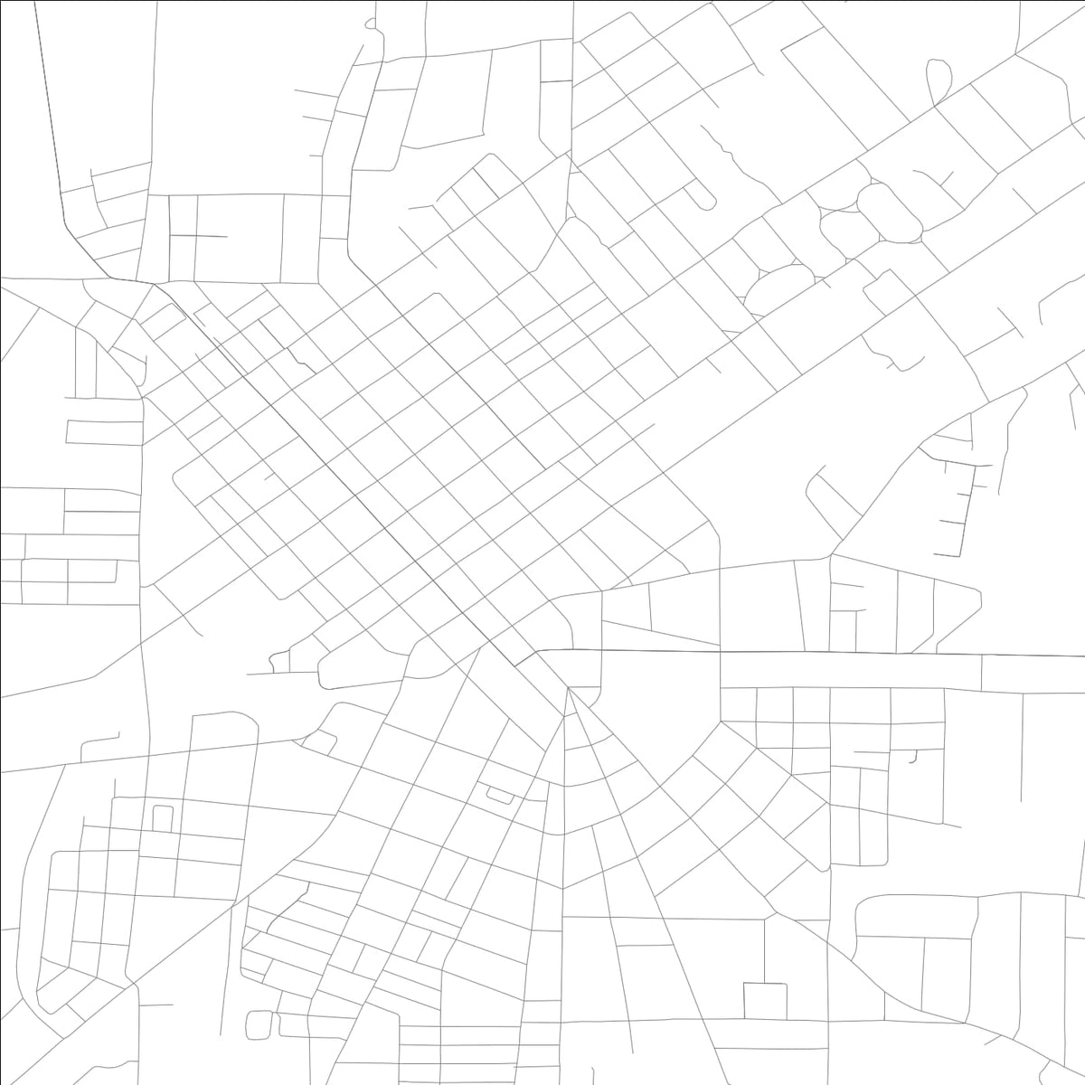 ROAD MAP OF THOMASVILLE, GEORGIA BY MAPBAKES