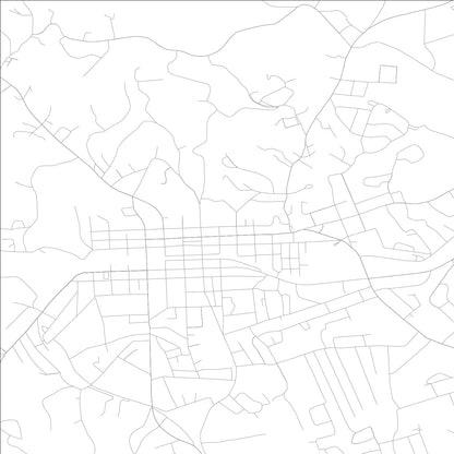 ROAD MAP OF TOCCOA, GEORGIA BY MAPBAKES