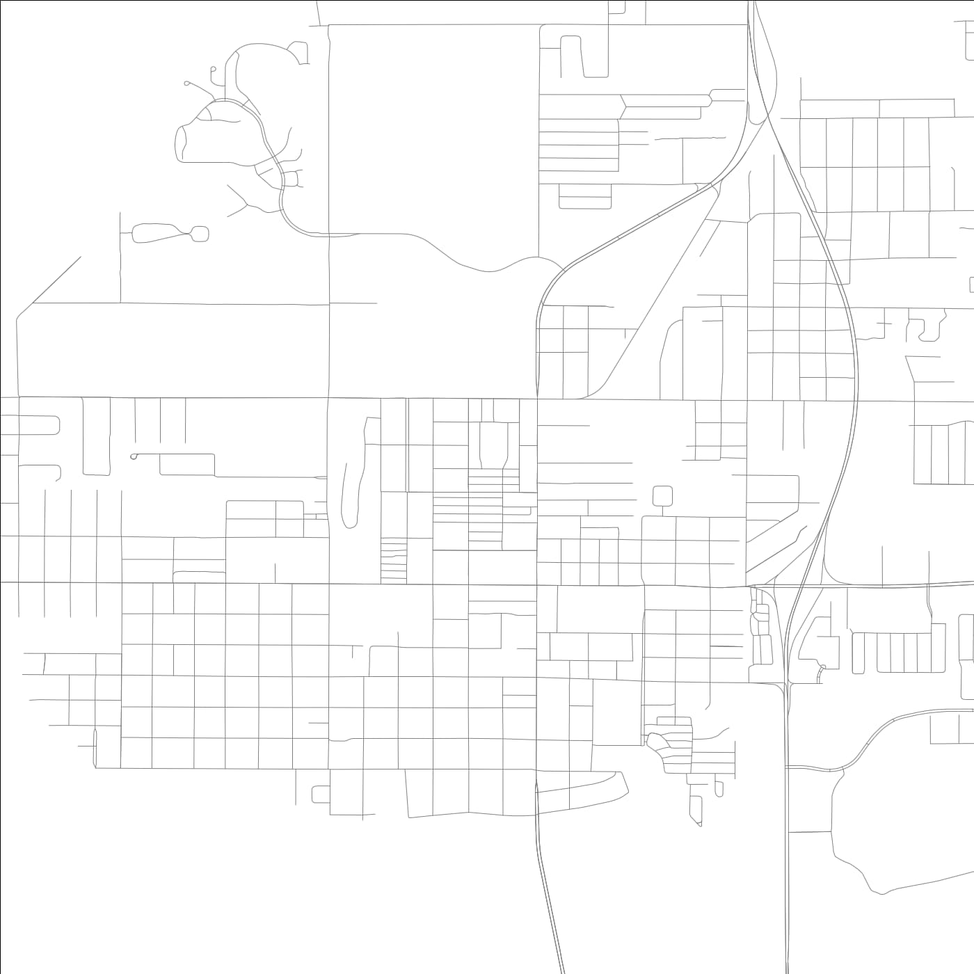 ROAD MAP OF PALMETTO, FLORIDA BY MAPBAKES