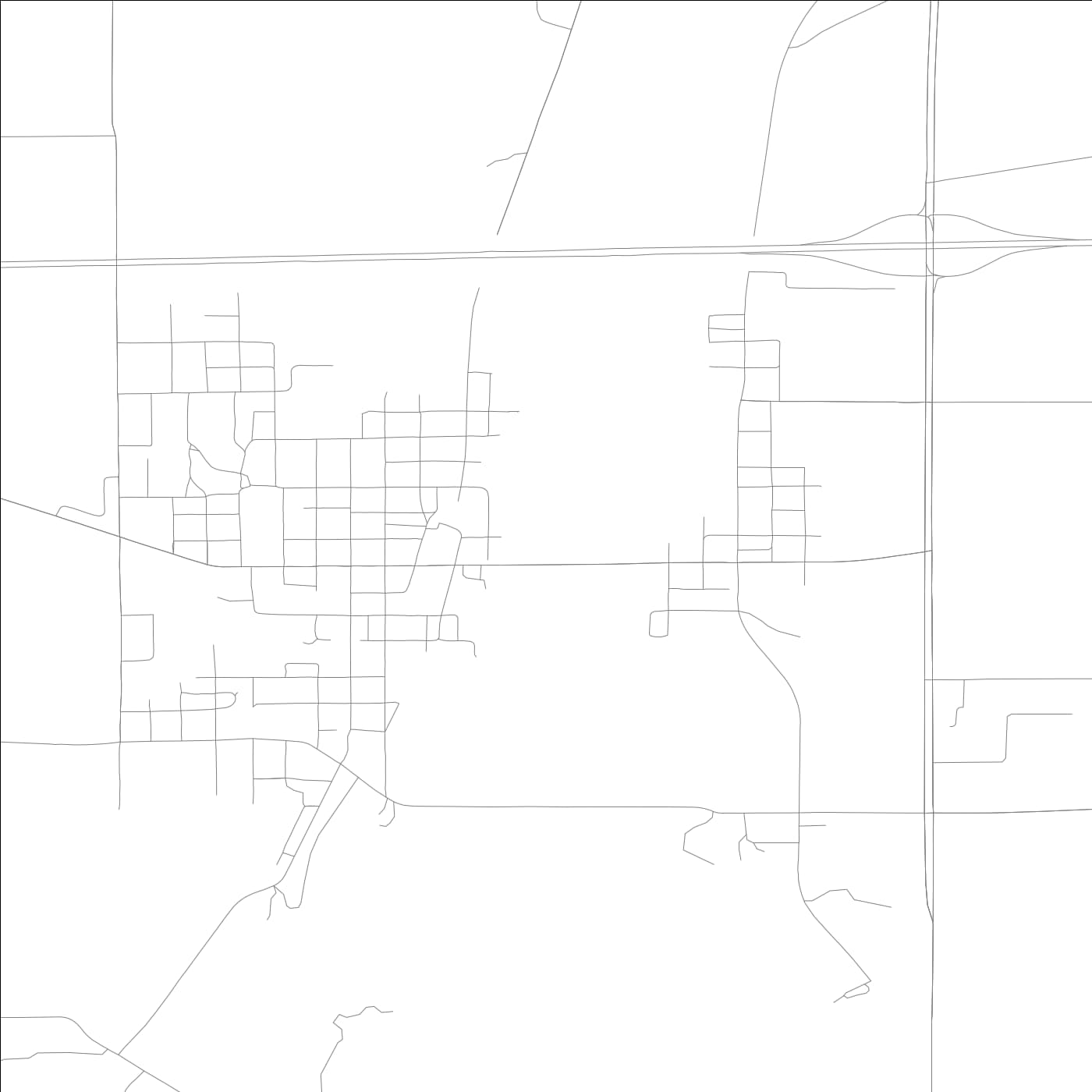 ROAD MAP OF VEEDERSBURG, INDIANA BY MAPBAKES