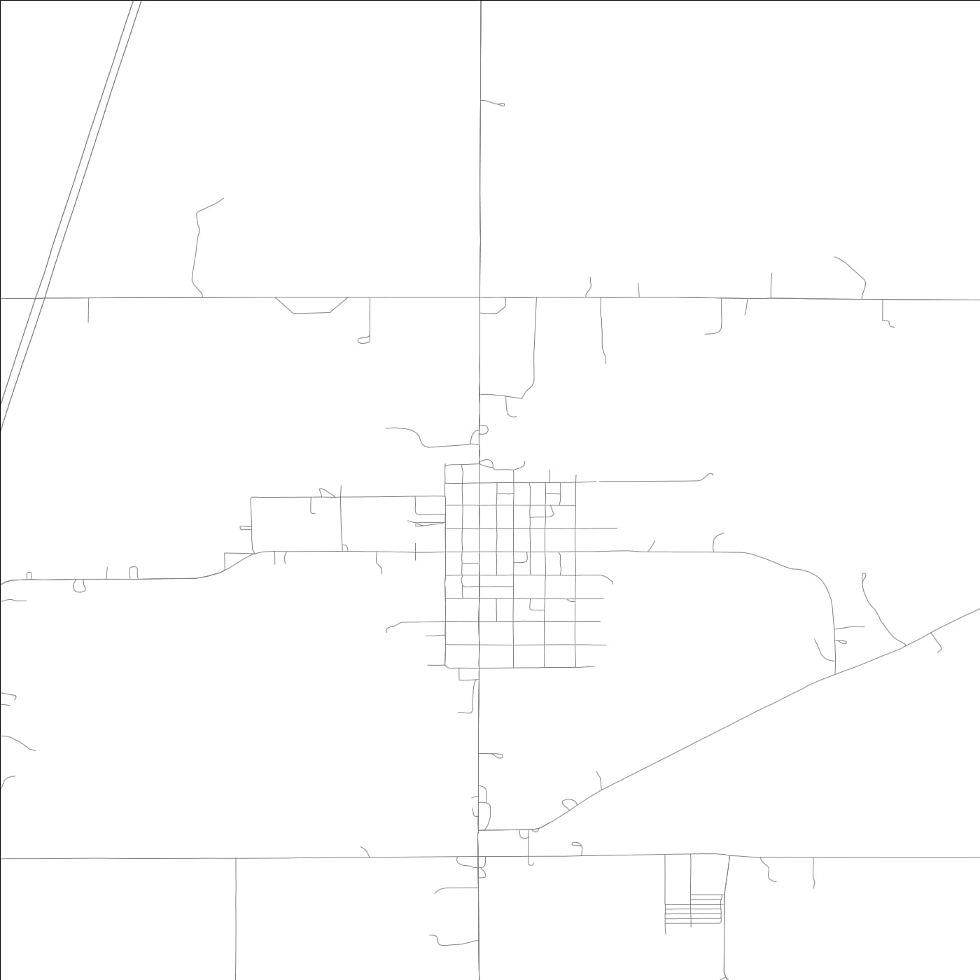 ROAD MAP OF WEST LEBANON, INDIANA BY MAPBAKES