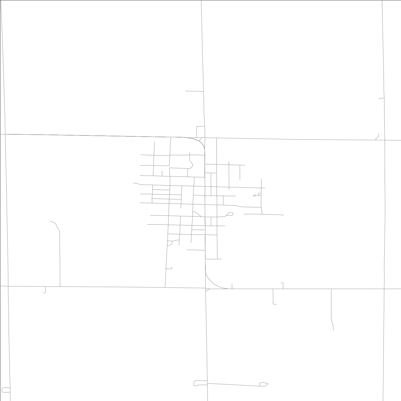 ROAD MAP OF WOLCOTT, INDIANA BY MAPBAKES