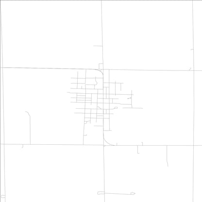 ROAD MAP OF WOLCOTT, INDIANA BY MAPBAKES