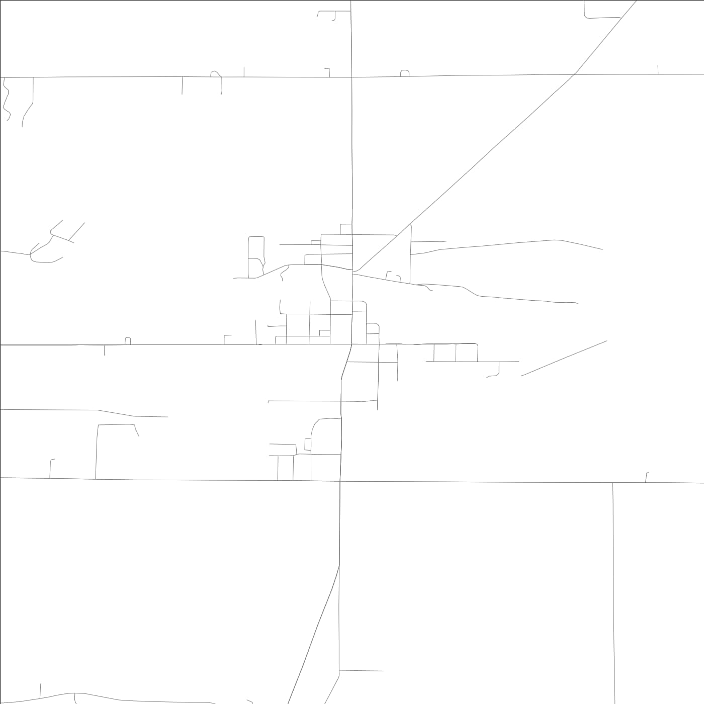 ROAD MAP OF WOLCOTTVILLE, INDIANA BY MAPBAKES