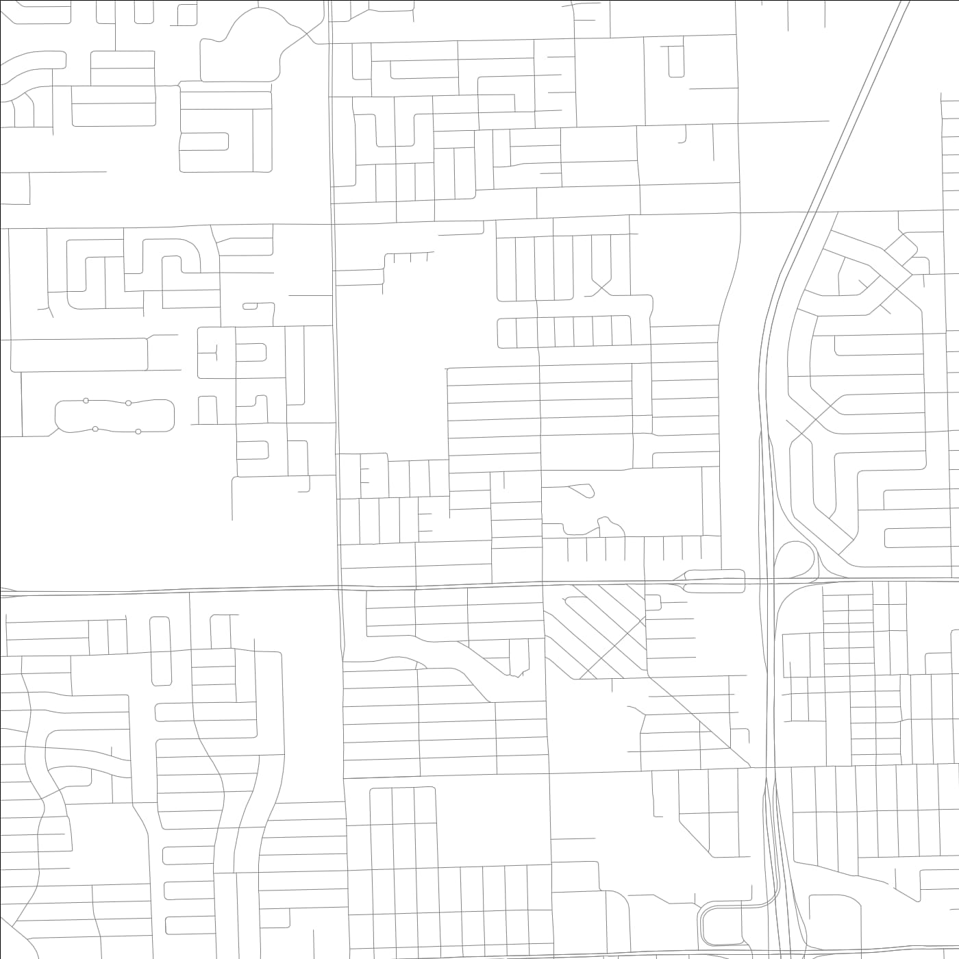 ROAD MAP OF ROOSEVELT GARDENS, FLORIDA BY MAPBAKES