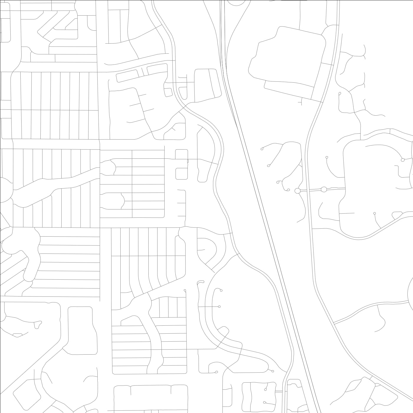 ROAD MAP OF THREE OAKS, FLORIDA BY MAPBAKES