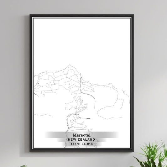 ROAD MAP OF MARAETAI, NEW ZEALAND BY MAPBAKES