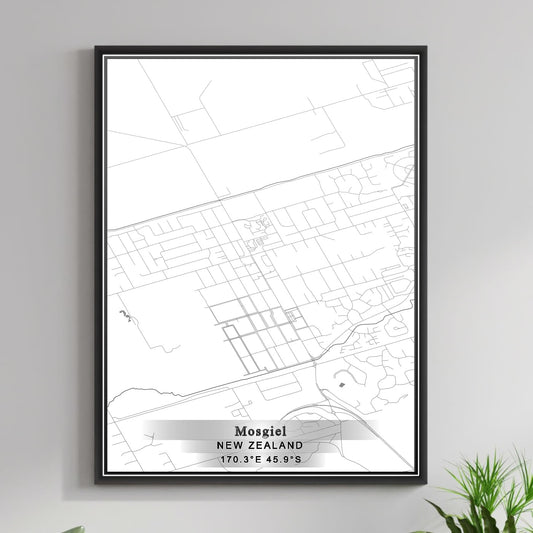 ROAD MAP OF MOSGIEL, NEW ZEALAND BY MAPBAKES