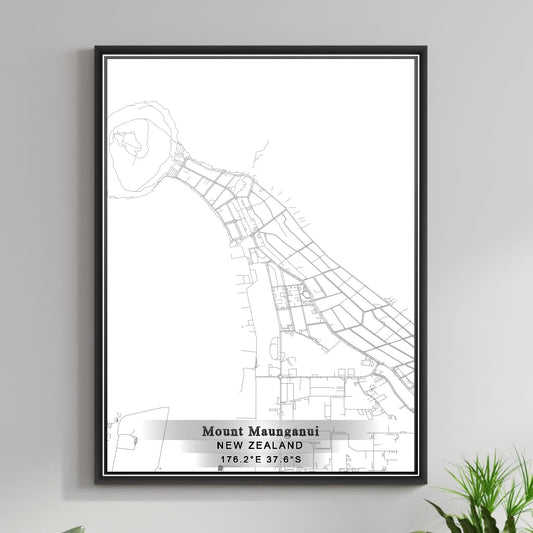 ROAD MAP OF MOUNT MAUNGANUI, NEW ZEALAND BY MAPBAKES