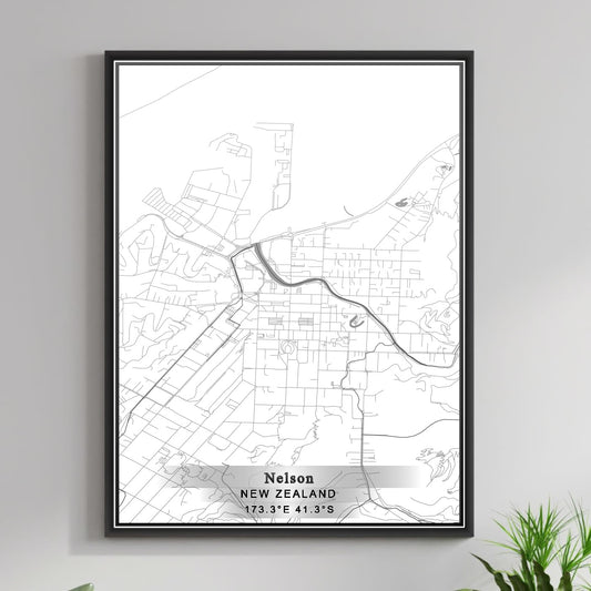 ROAD MAP OF NELSON, NEW ZEALAND BY MAPBAKES