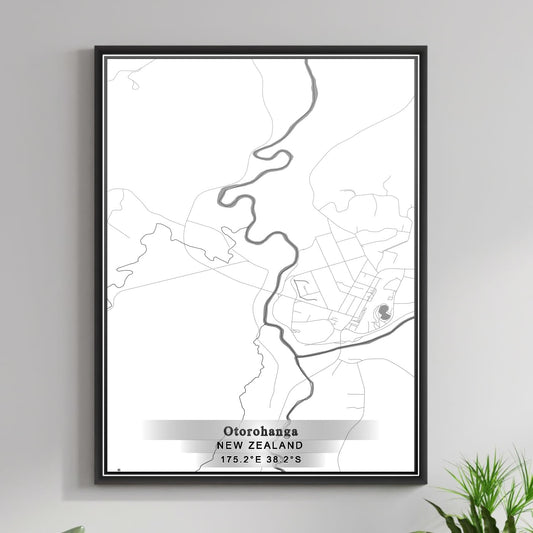 ROAD MAP OF OTOROHANGA, NEW ZEALAND BY MAPBAKES