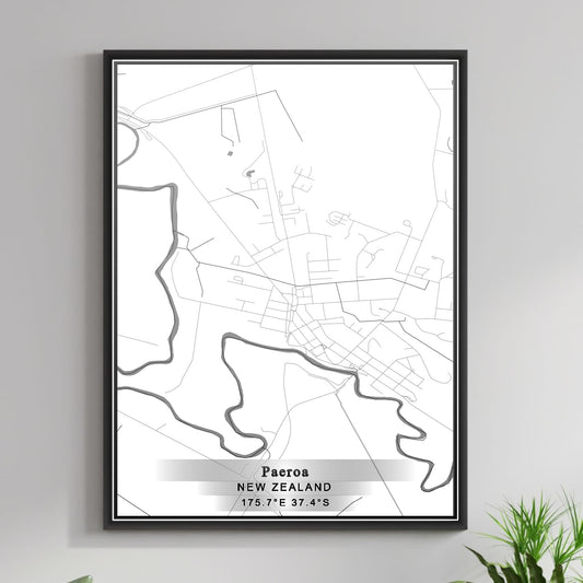ROAD MAP OF PAEROA, NEW ZEALAND BY MAPBAKES