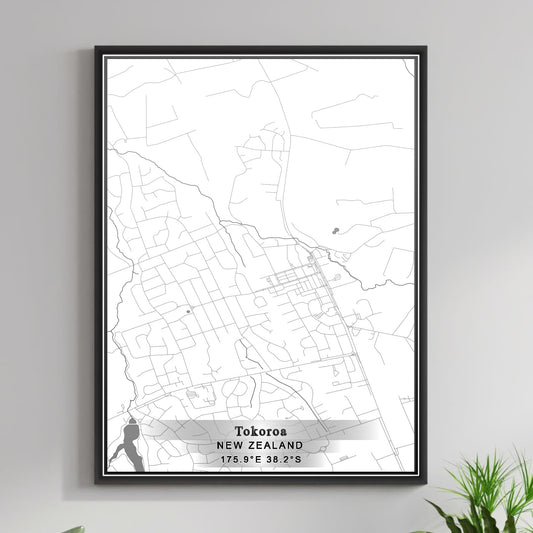 ROAD MAP OF TOKOROA, NEW ZEALAND BY MAPBAKES