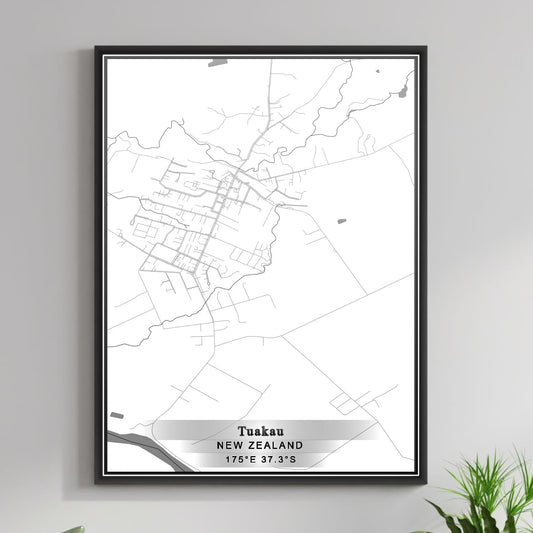 ROAD MAP OF TUAKAU, NEW ZEALAND BY MAPBAKES