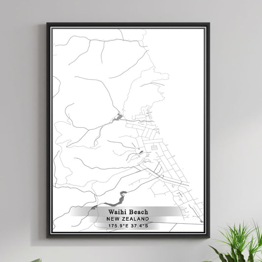 ROAD MAP OF WAIHI BEACH, NEW ZEALAND BY MAPBAKES