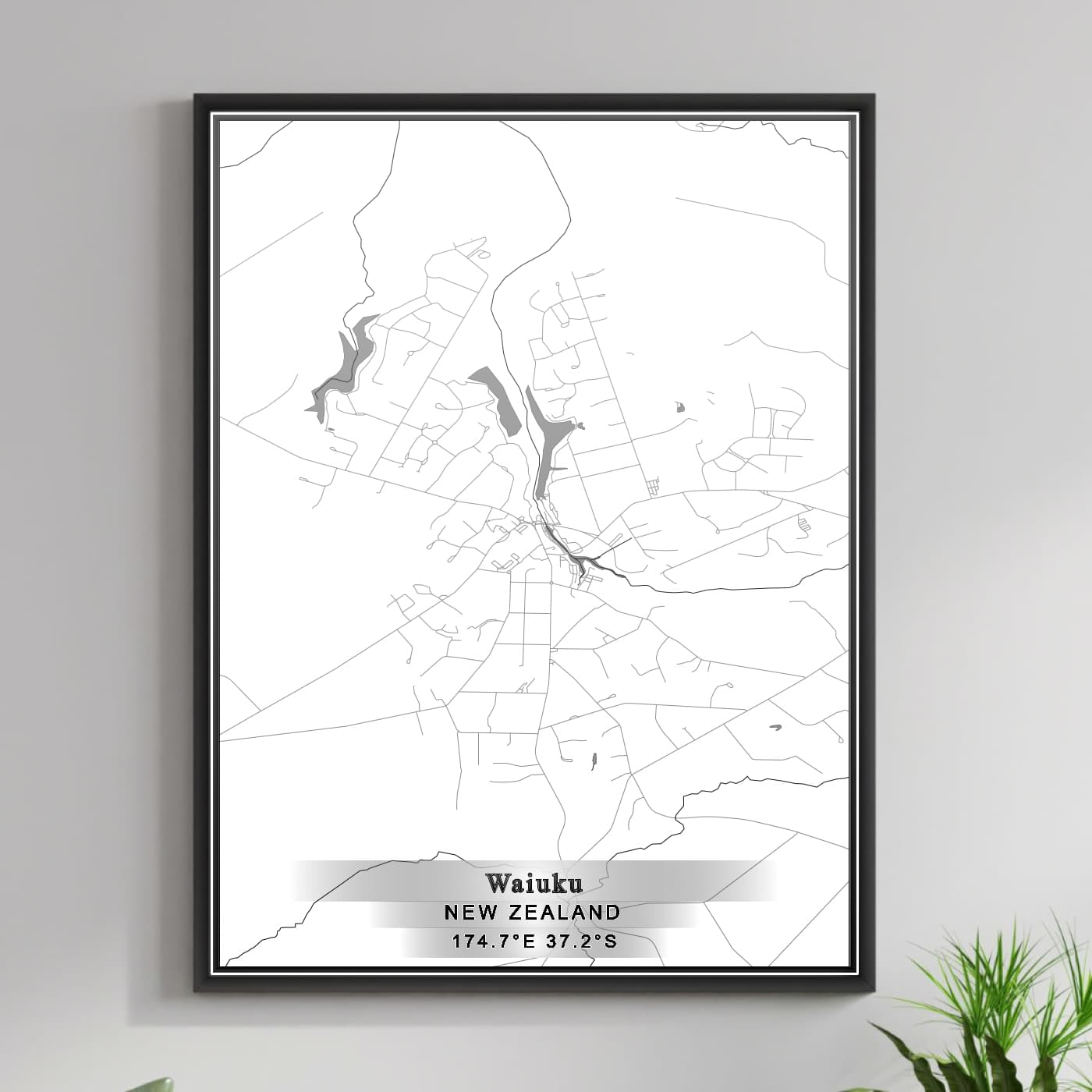 ROAD MAP OF WAIUKU, NEW ZEALAND BY MAPBAKES – MapBakes