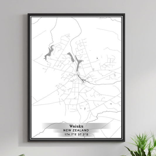 ROAD MAP OF WAIUKU, NEW ZEALAND BY MAPBAKES