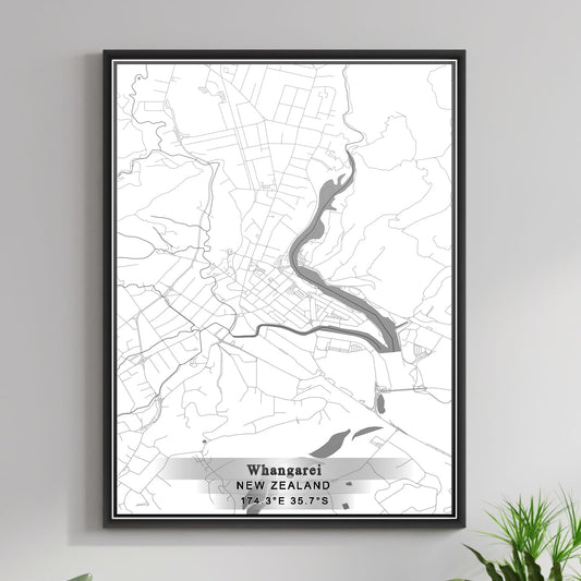 ROAD MAP OF WHANGAREI, NEW ZEALAND BY MAPBAKES